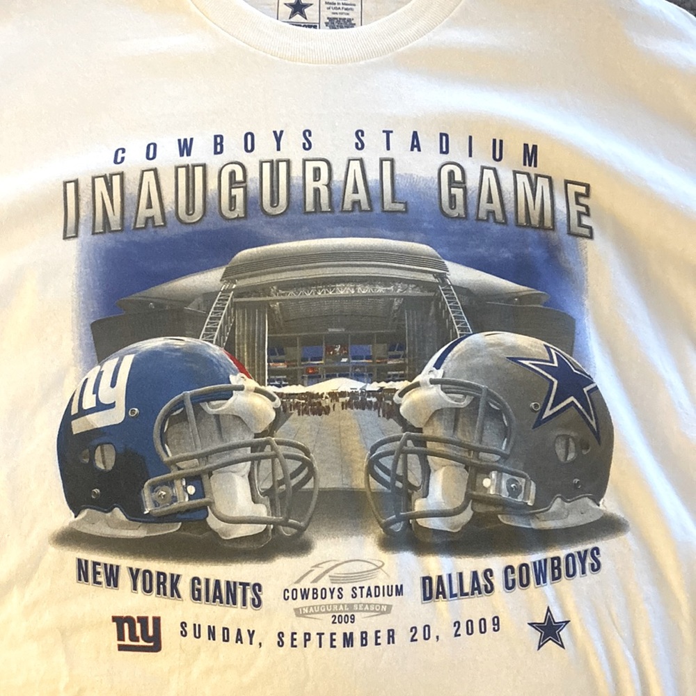Inaugural Game Cowboys & Giants 2009 t shirt